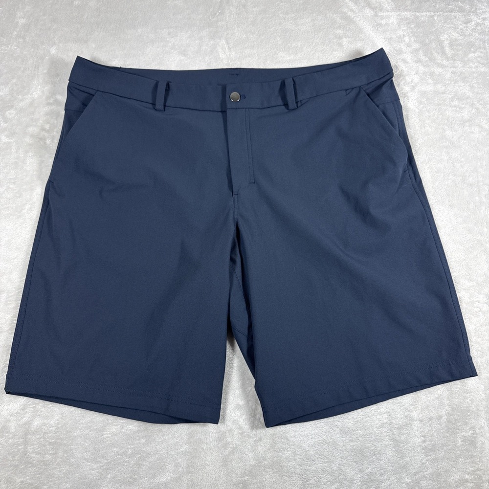 Lululemon The Works Shorts Mens 40 Navy Blue  11" Warpstreme Stretch LM7929S